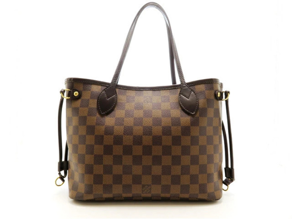 LOUIS VUITTON Neverfull Tote Bag Damier Ebene Brown Canvas